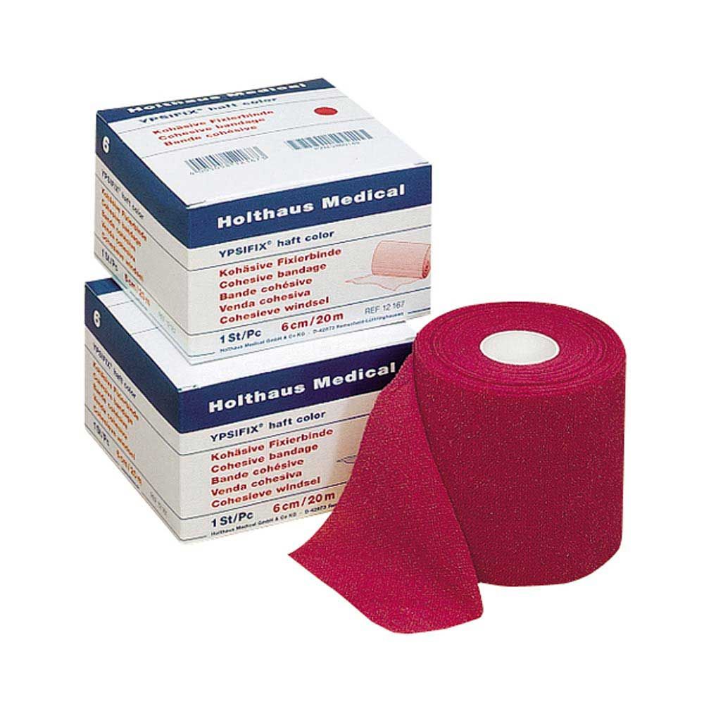 YPSIFIX® Haft-Fixierbinde in Pink: gerollte Fixierbinde mit Umverpackung