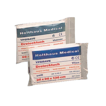 Medizinisches Dreiecktuch YPSISAVE, weiß, 96x96x136 cm; Packung mit CE-Label