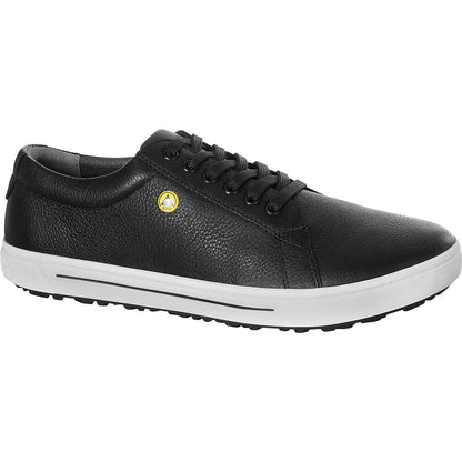ESD-Sneaker von Birkenstock, schwarzer Schnürschuh aus Leder mit Profilsohle