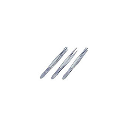 Vernickelte Pinzette mit spitzer Spitze, 8 cm