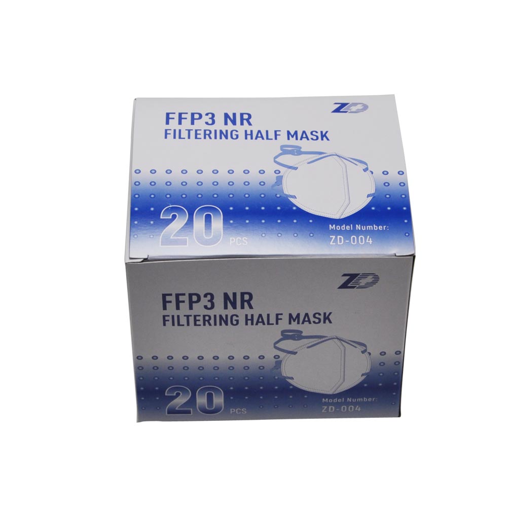 Verpackung mit FFP3 NR Filter-Halbmaske, 20 Stück, ohne Ventil, Noba