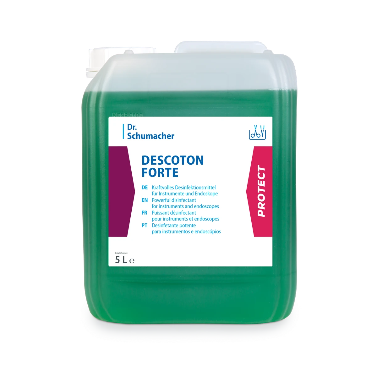 Dr. Schumacher DescotON FORTE, grüner 5‑L‑Kanister mit Frontetikett