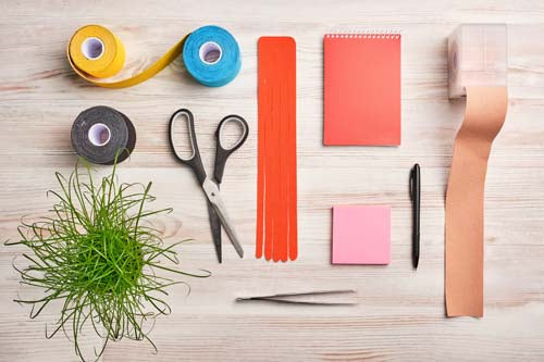 Kinesio tape in different strengths and cuts